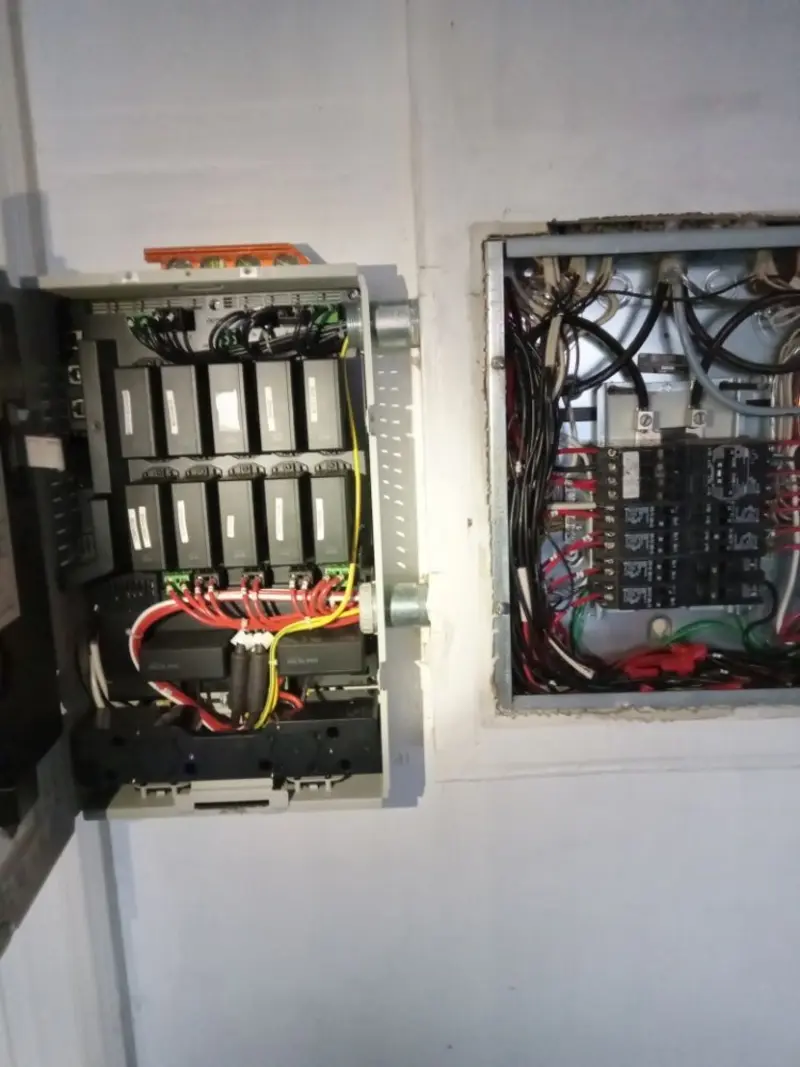 Electrical panel upgrade completed for Security Camera Wiring in Cherryland